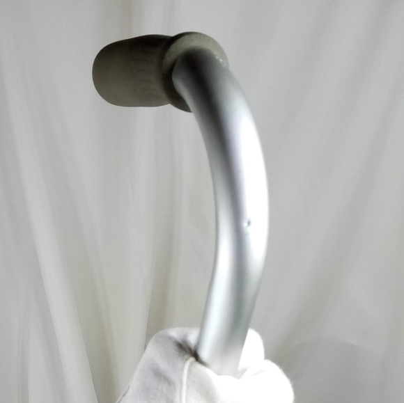 Carex Large Base Offset Height Adjustable Silver Quad Cane - Picture 13 of 14